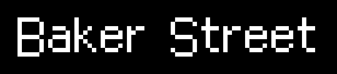 Baker Street rendered in the 9px TfL bitmap font